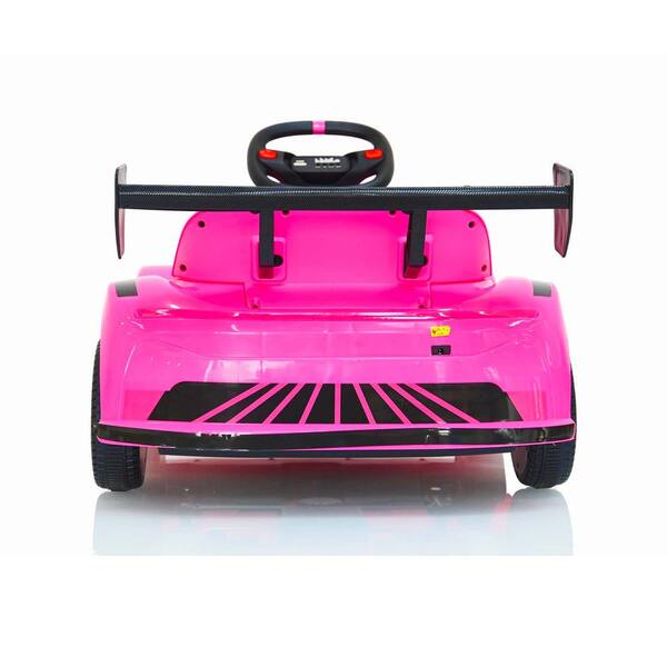 Siavonce Electric Go Kart, 12V Battery Powered Ride On Car w/Remote Control, Safety Belt, Slow Start, 4 Wheel Electric Vehicle