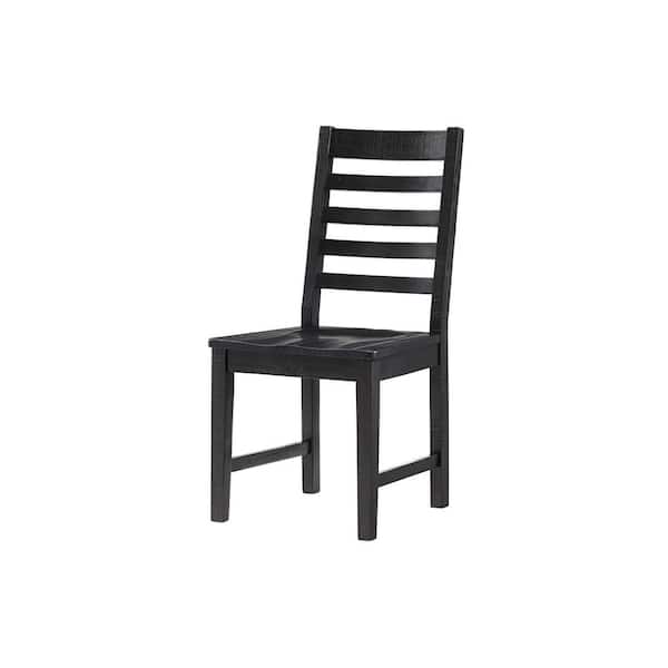 Martin Svensson Home Napa Black Solid Wood Dining Chair (Set of 2)