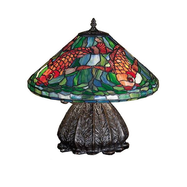 Illumine 3 Light Tiffany Koi Table Lamp