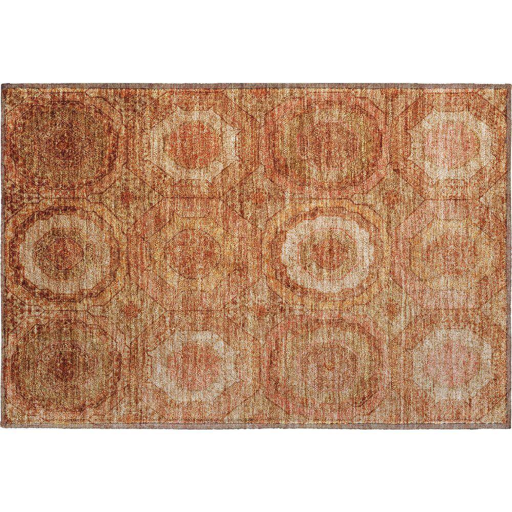Spectrum Terracotta Rug Addison Rugs Mayfield Premium Machine Washable Abstract AMF2050 ...