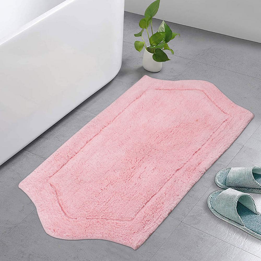 Pink Cow Print Bathroom Rug Farmhouse Bathroom Rug Runner Rug Non Slip  Small Bath Mat for Tub, Shower, and Bath Room 16 x 24 inch 