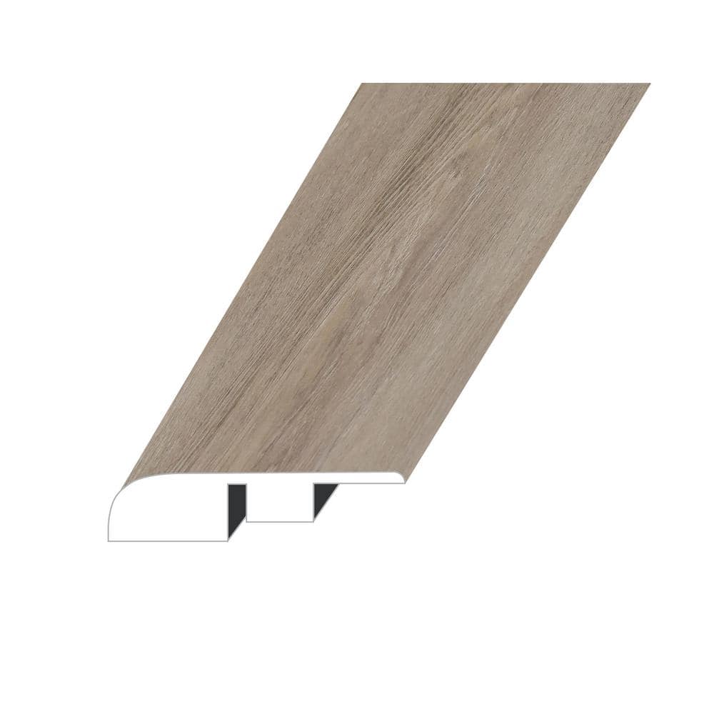 Domaine Metallic Taupe 0.5 in. T x 1.5 in. W x 94.5 in. L Vinyl End Cap Mol