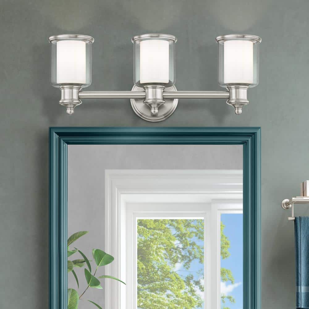 Middlebush Brushed Nickel 3-Light Vanity Fixture