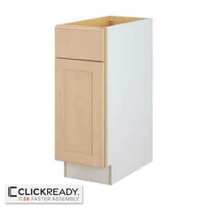 12 in. W x 24 in. D x 34.5 in. H Ready to Assemble Base Kitchen Cabinet in Unfinished with CLICKREADY Technology