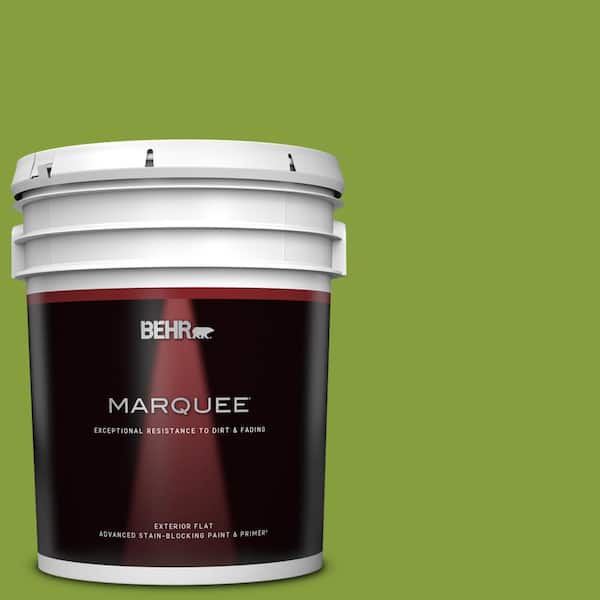 BEHR MARQUEE 5 gal. #T14-18 New Shoot Flat Exterior Paint & Primer