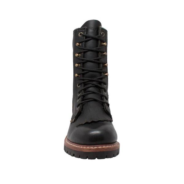 AdTec Men's Fireman 9'' Work Boots - Soft Toe - Black Size 10(W) 1964-W100 Home Depot