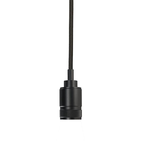 Feit Electric 60-Watt 1-Light Socket Black Finish Industrial Style Pendant Light Hardwire Fixture (no bulb or shade included)