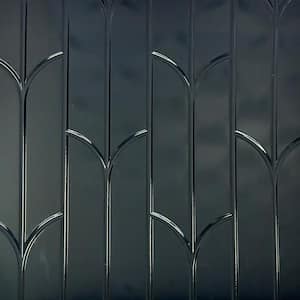 Pandora Gloss Black 4 ft. x 8 ft. Faux Tin Glue-Up Wainscoting Panels (3-Pack) (96 sq. ft./Case)