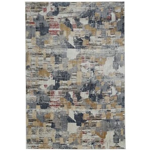 Plateau Denim 8 ft. x 11 ft. Abstract Area Rug