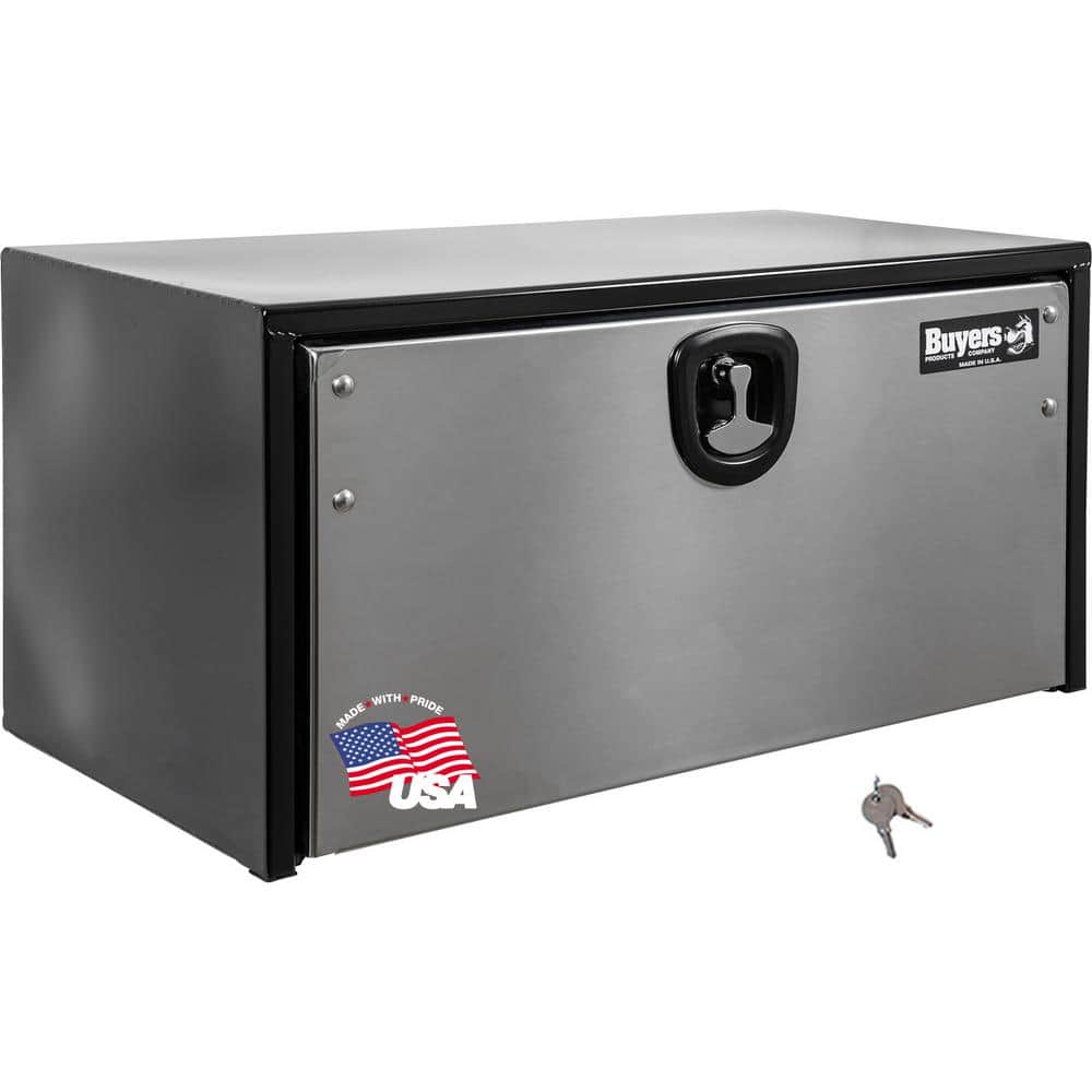 18 in. x 18 in. x 24 in. Gloss Black Steel Underbody Truck Tool Box with Stainless Steel Door price history on PriceWatchPro