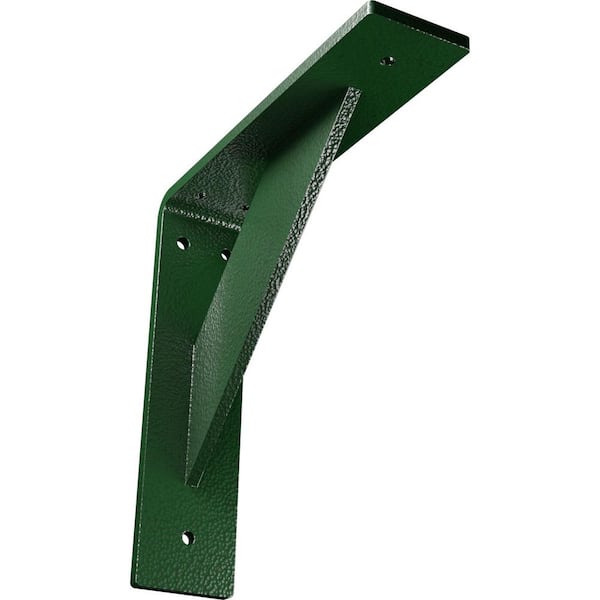 Ekena Millwork 2 in. x 8 in. x 8 in. Steel Hammered Deep Green Traditional Bracket