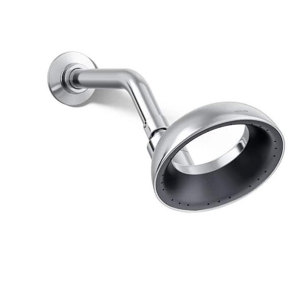 KOHLER Statement VES 1-Spray Patterns with 1.5 GPM 6 in. Wall Mount Fixed Shower Head in Polished Chrome