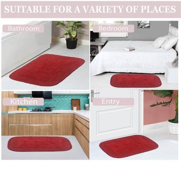 Palace Ruby Red Bath Mat – Covered By Rugs