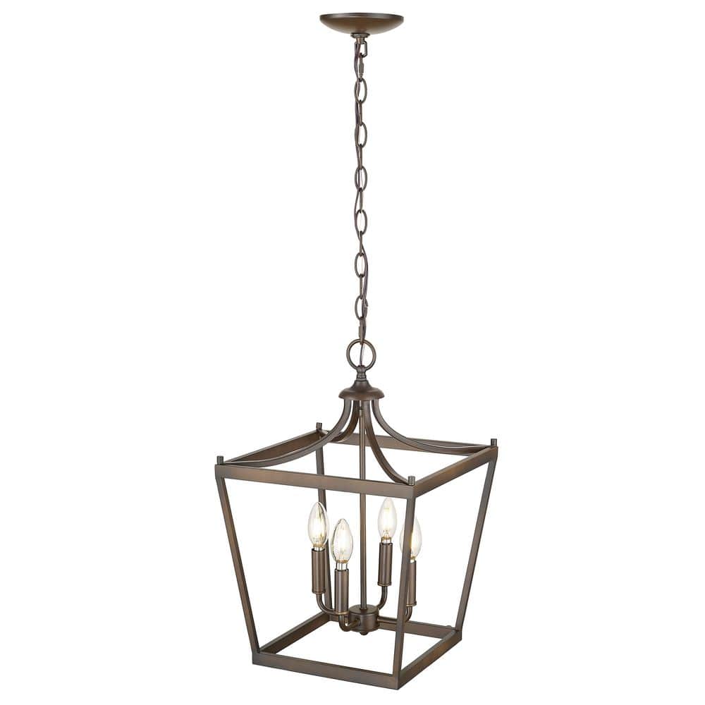 Kennedy 20'' Matte Black and Bronze Crystal Globe Pendant Light