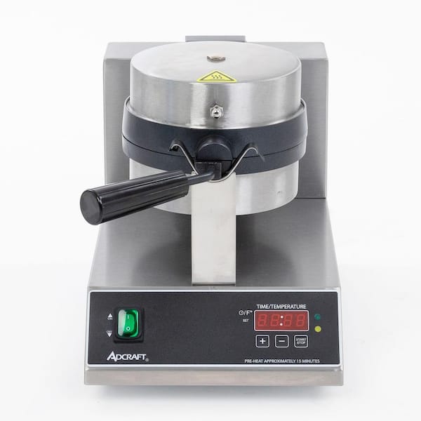 1080-Watt Single Waffle Stainless Steel Belgian Commercial Waffle Maker