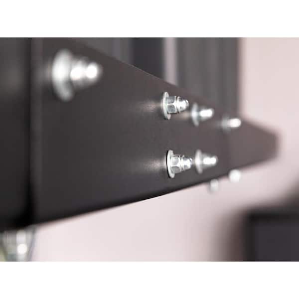 NewAge Products - Pro Series 2 ft. x 8 ft. Steel Garage Wall Shelving in Black (2-Pack)