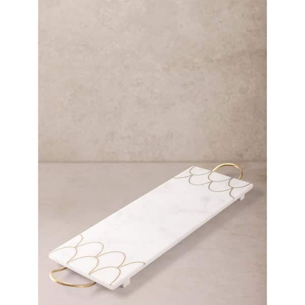 San Miguel White Marble Tray-Large
