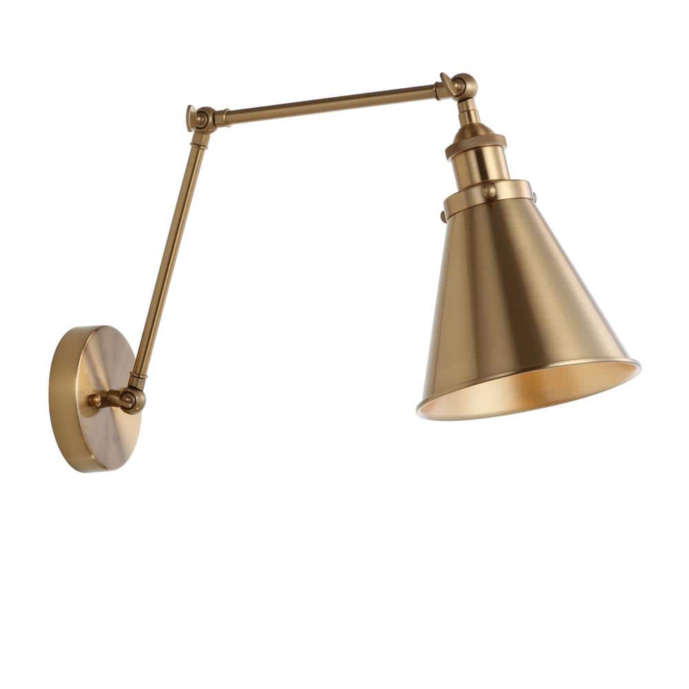 Brass Gold Adjustable Arm LED Wall Sconce