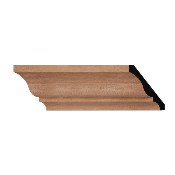 Ekena Millwork WM48 2.63 in. D x 3.34 in. W x 6 in. L Wood (Sapele) Crown Moulding Sample