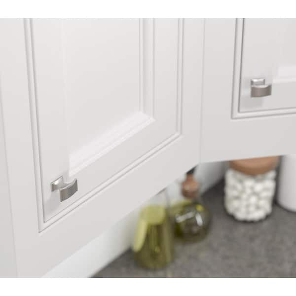 Teramo Collection 1-3/8 in. (35 mm) Vintage Brushed Nickel Rectangle Cabinet Knob