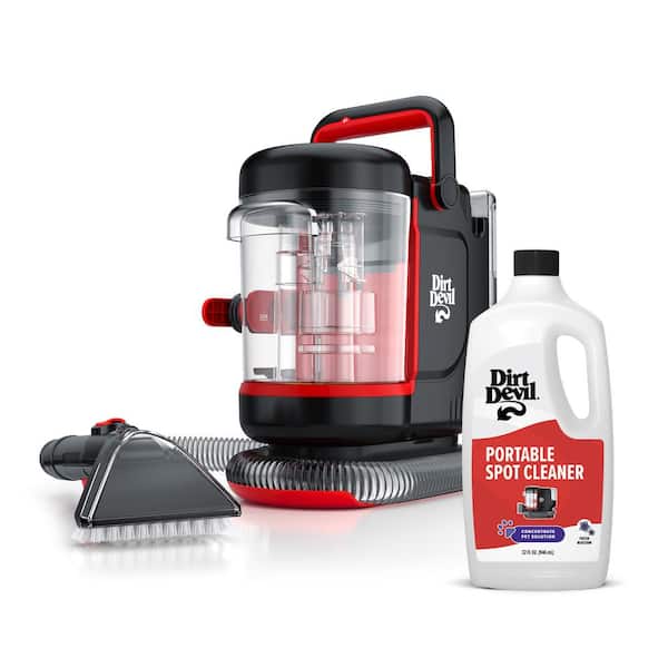 Portable Corded Spot Cleaner for Carpet and Upholstery with 32oz Pet Portable Solution, Eliminates Pet Stains and Odors