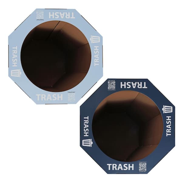 happimess Fleur 25-gal. Tide Pool Blue/Denim Blue Corrugated