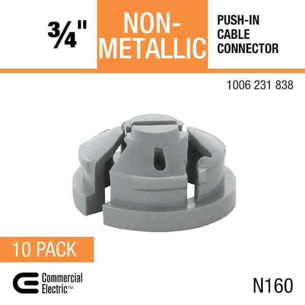 Rabin26 Electrical Fittings 50 Pack Plastic Push Snap-In Romex ...