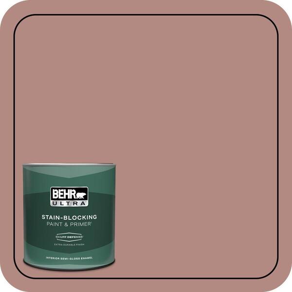 BEHR ULTRA 1 qt. #190F-4 Warm Comfort Extra Durable Semi-Gloss Enamel Interior Paint & Primer