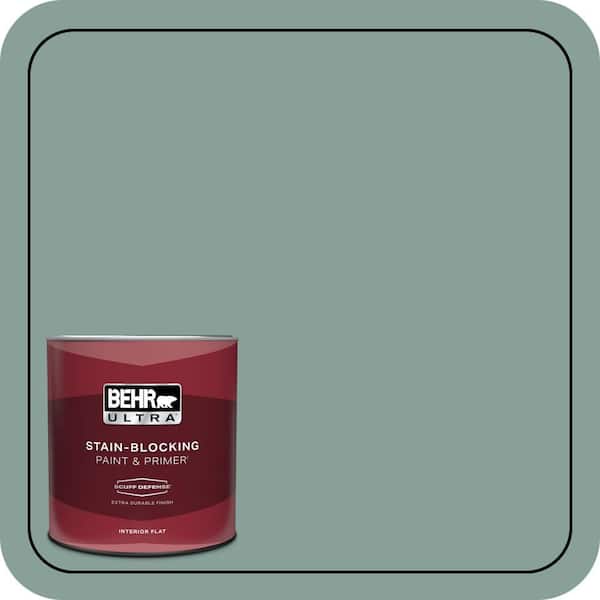 BEHR ULTRA 1 qt. #480F-4 Mermaid Net Extra Durable Flat Interior Paint & Primer