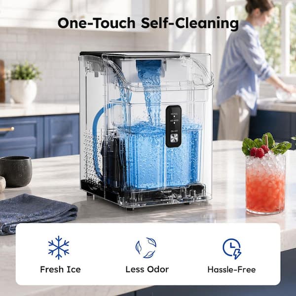 SIMZLIFE 8.3 in. 35lb/24H Nugget Ice Countertop Portable Ice Maker