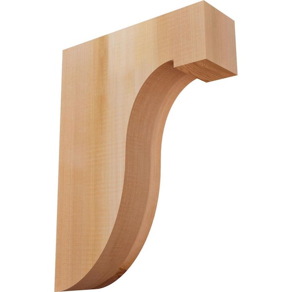 Ekena Millwork 3-1/2 in. x 12 in. x 16 in. Western Red Cedar Del Monte Smooth Corbel