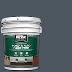 5 gal. #N480-7 Midnight Blue Low-Lustre Enamel Interior/Exterior Porch and Patio Floor Paint