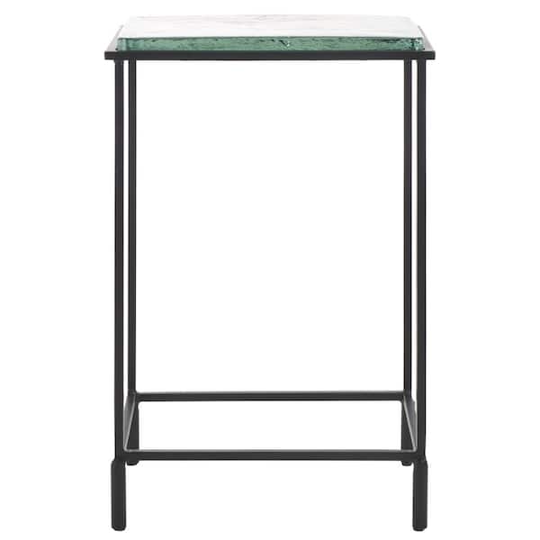 SAFAVIEH Ferguson 14 in. Black Square Cast End Table