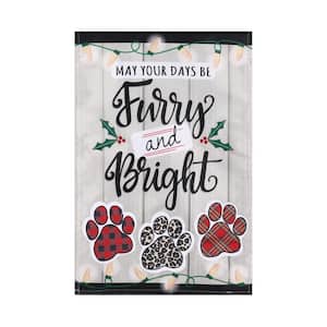 12 in. x 18 in. Furry and Bright Garden Flag