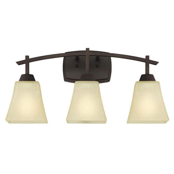 Westinghouse Midori 3-Light Oil Rubbed Bronze Wall Mount Bath Light