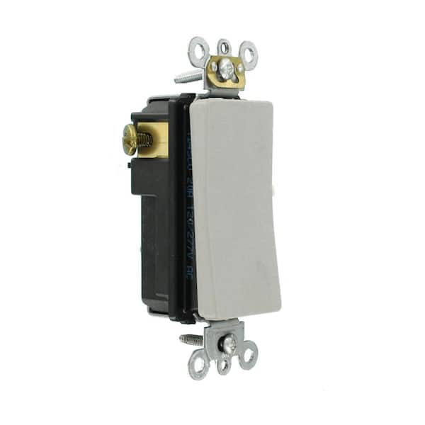 Decora Plus 20 Amp 120/277-Volt Antimicrobial Treated Plus Single-Pole Rocker Switch, Gray A5621-2GY