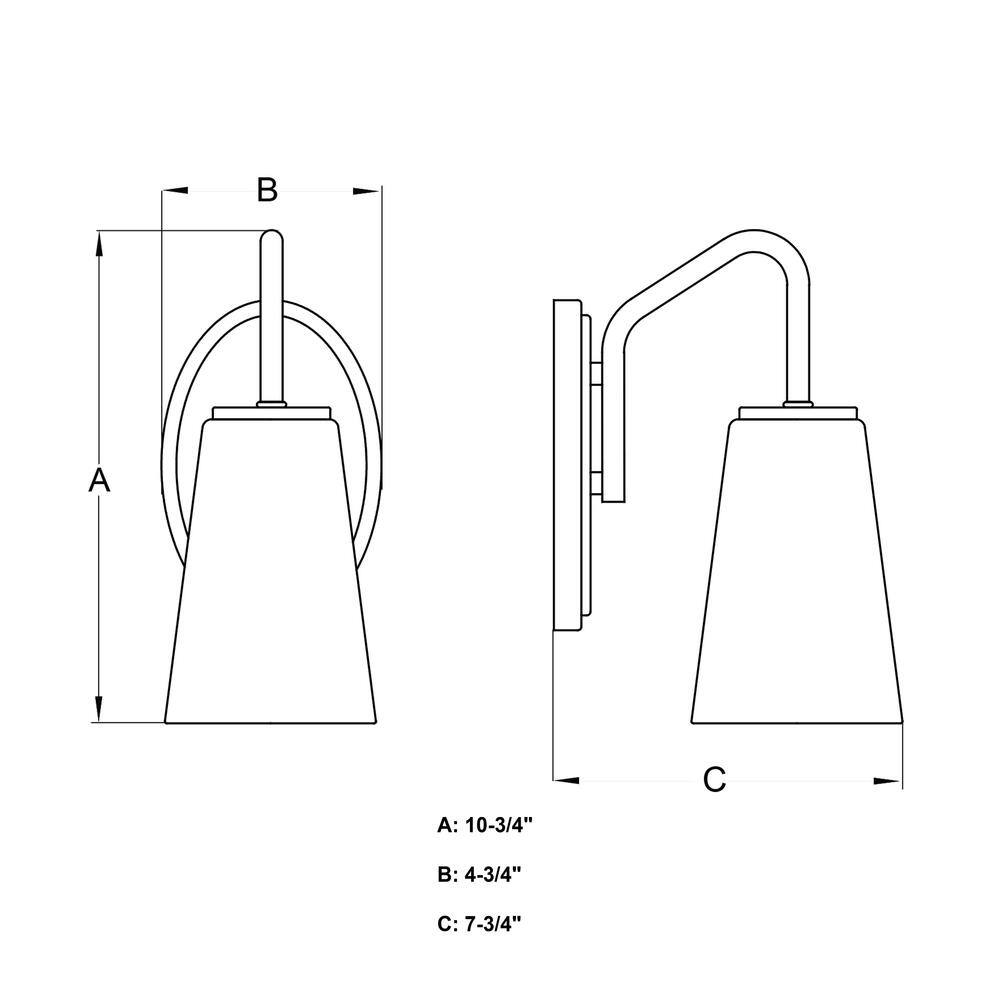 Matte Black Outdoor Dimmable Wall Sconce with Clear Glass