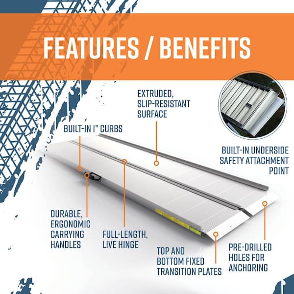 TRAVERSE 8 ft. Singlefold Aluminum Loading Ramp