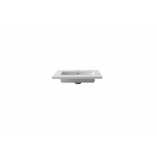 Laviva 24 in. W x 22 in. D Solid Surface Vanity Top in Matte