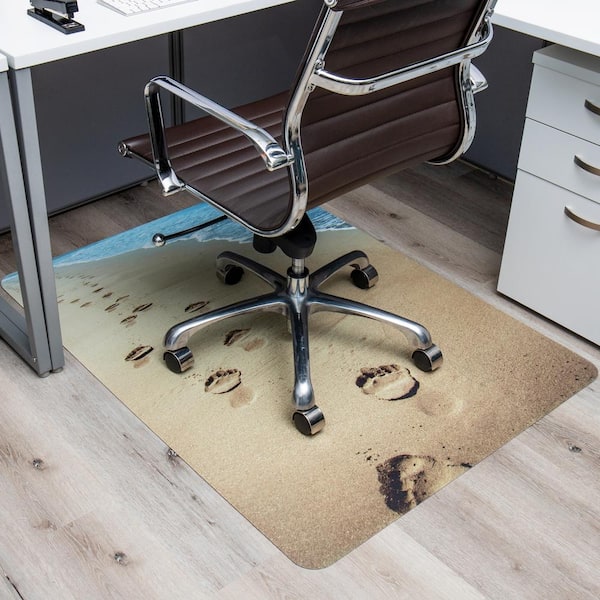 Mind Reader Office Chair Mat for Hardwood Floor - Brown