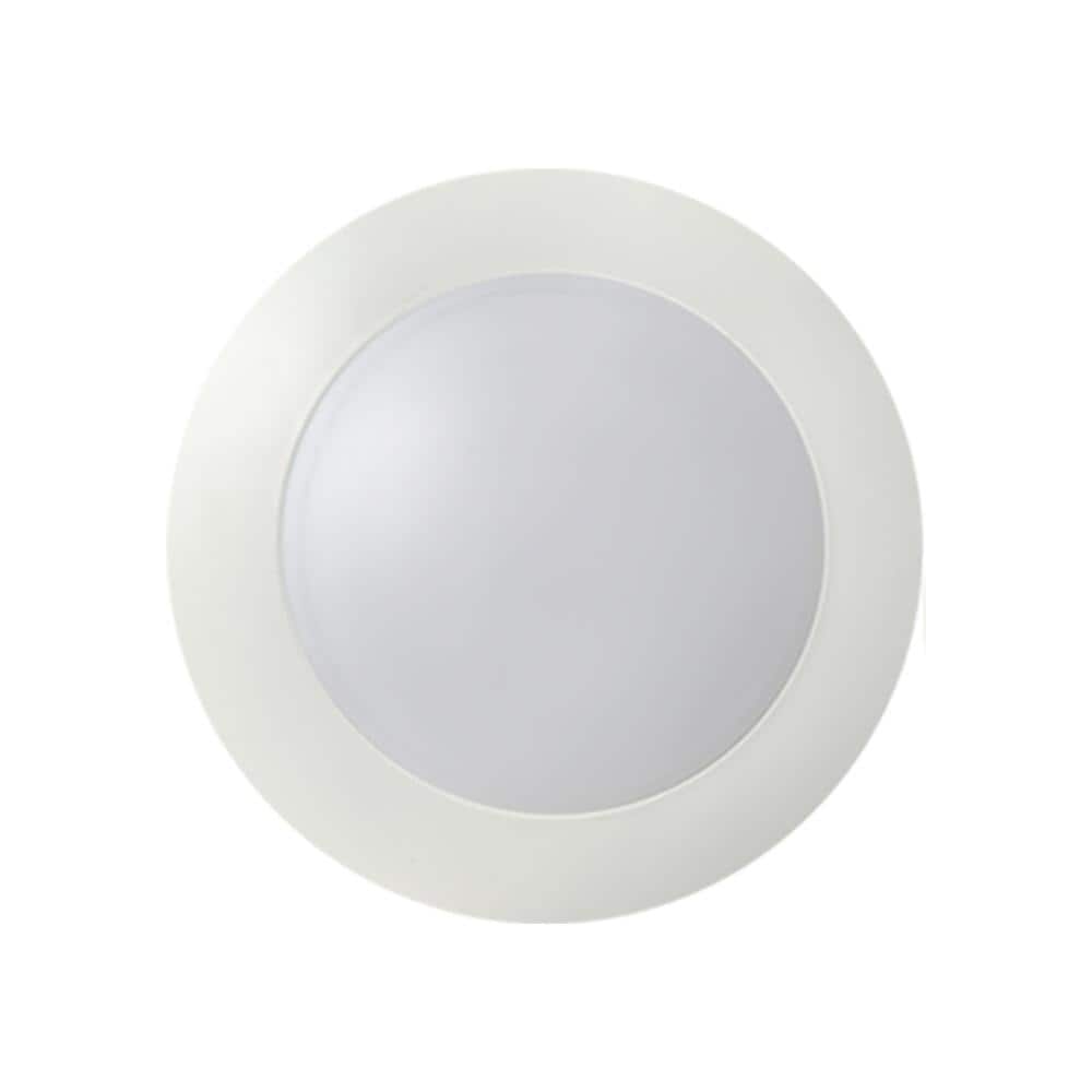 White Frosted Glass 7.5" LED Flush Mount Ceiling Light Set
