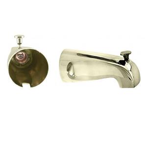 5-1/2 in. Brass Nose Diverter Tub Spout, Polished Brass