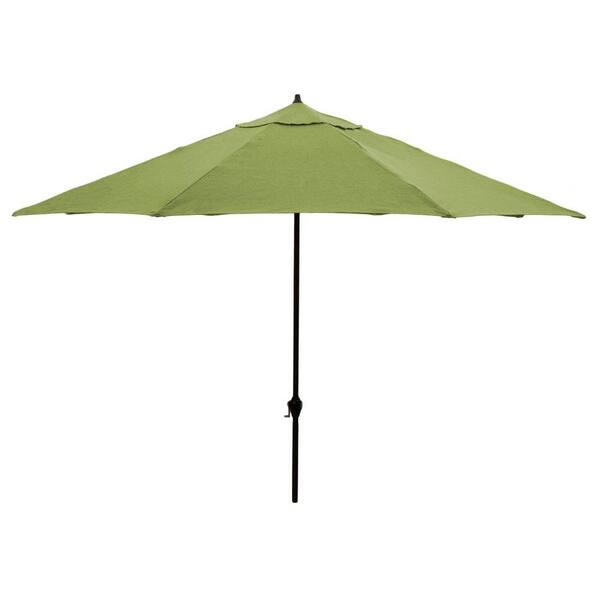 Hampton Bay 11 ft. Aluminum Patio Umbrella in Sunbrella Spectrum Cilantro