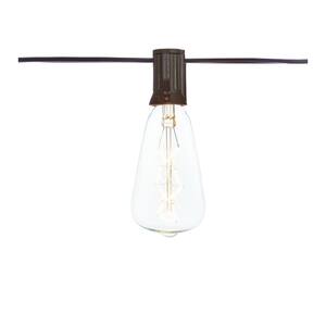 Outdoor/Indoor 10 ft. Light Line Voltage 10-Head ST40 Vintage Bulb Incandescent String Light (3-Pack)