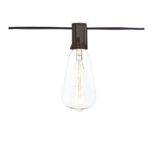Outdoor/Indoor 10 ft. Light Line Voltage 10-Head ST40 Vintage Bulb Incandescent String Light (6-Pack)