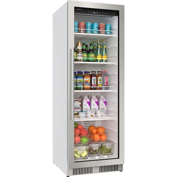 EdgeStar - 22 Inch Wide 10.1 Cu. Ft. Commercial Beverage Merchandiser With Temperature Alarm and Reversible Door