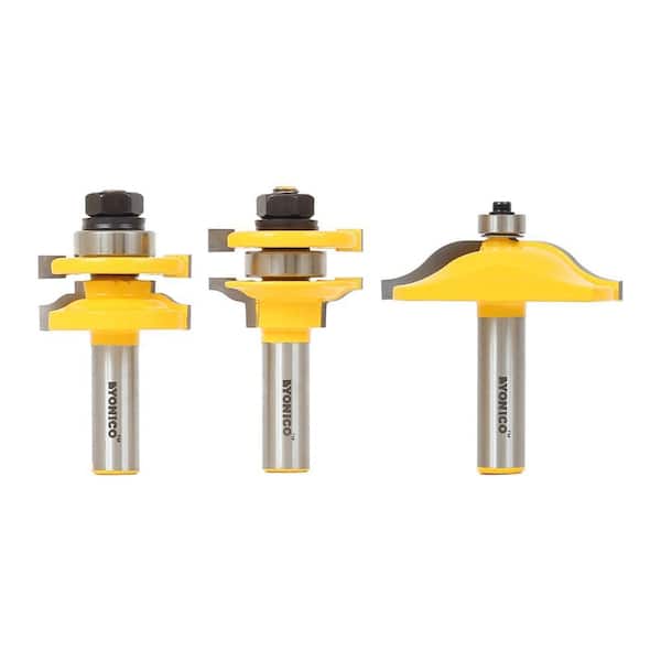 Raised Panel Cabinet Door Ogee 1/2 in. Shank Carbide Tipped Router Bit Set (3-Piece)