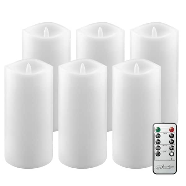 Dripped White Wax Pillar Candle - Flameless – GC Country Store