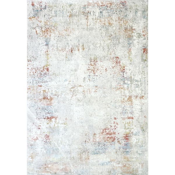 Dynamic Rugs Leda Ivory/Red 5 ft. 3 in. x 7 ft. 7 in. Indoor Area Rug