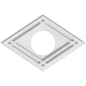1 in. P X 14 in. W X 9-3/8 in. H X 4 in. ID Diamond Architectural Grade PVC Contemporary Ceiling Medallion
